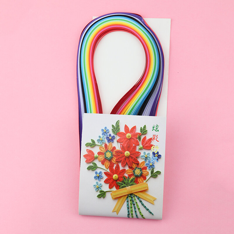 Faixa de papel artesanal, conjunto de faixas coloridas com 12/24/36 cores, para recortes, decoração decorativa
