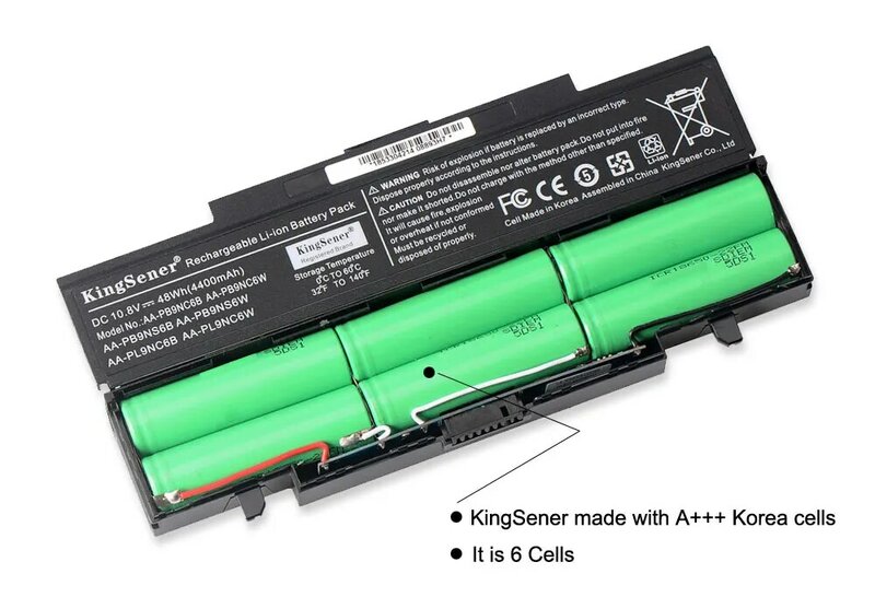 Kingsener – batterie d'ordinateur portable, pour SamSung AA-PB9NC6B AA-PB9NS6B AA-PB9NC6W AA-PL9NC6W R428 R429 r4468 NP300 NP350 RV410 RV509 R530