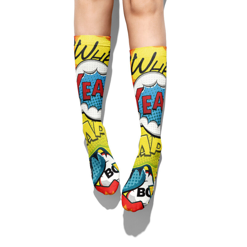 Calcetines de algodón con estampado 3D para hombre y mujer, medias comprimidas para Skateboarding, estilo Punk, Unisex