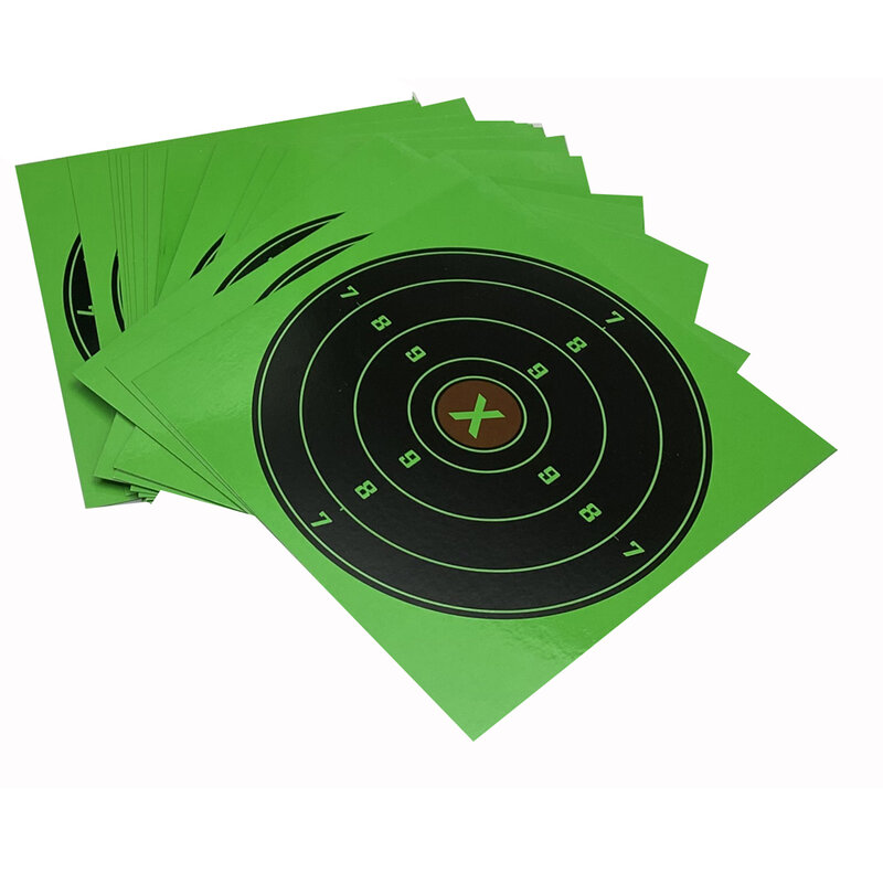 20 Pcs 14*14cm /17*17cm Cardboard Splatter & Reactive Paper Target Can be Match with Pellet Trap