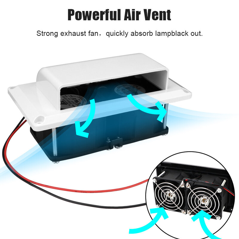 Side Air Ventilation Exhaust Fan para Caravan, Camper Trailer, Motorhome Boat, Marine Yacht, 12V, 25W, Acessórios do carro