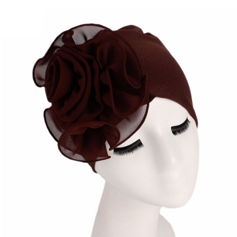 2020 novo chapéu de lenço de estiramento de flor das senhoras elegante moda acessórios para o cabelo chapéu de quimio feminino turbante bandanas atacado