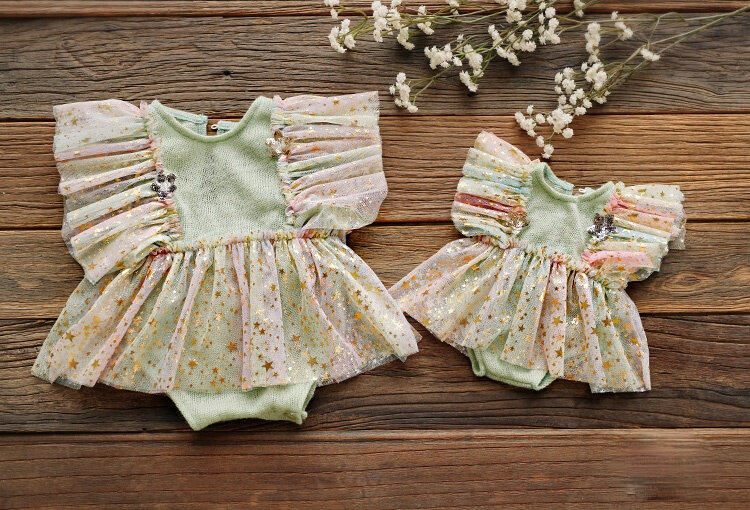 Properti Fotografi Bayi Baru Lahir Gaun Bayi Perempuan Pakaian Romper Princess Jumpsuit Pakaian Fotografi