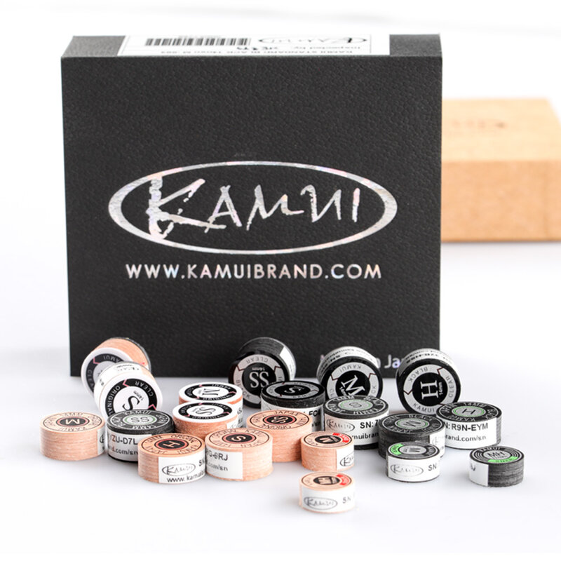 KAMUI-punta de taco de billar negro, accesorios de billar de 14mm SS/S/M/H, marrón, 11mm, M/MH, importación Original japonesa