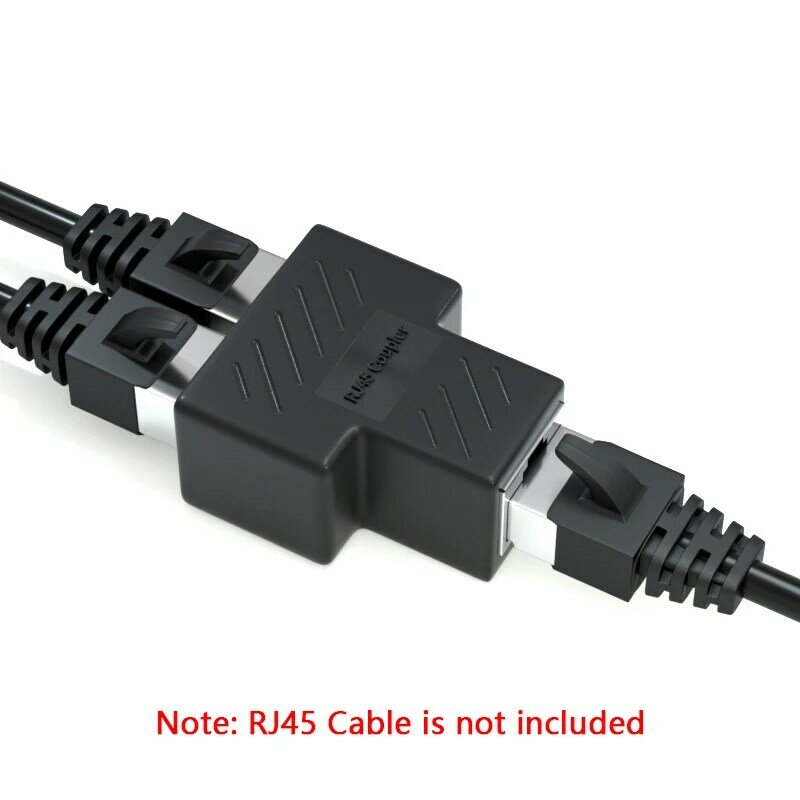 Adaptador de 1 a 2 saídas rj45, conector para roteador, pc, laptop, câmera ip, caixa de tv, 2 peças