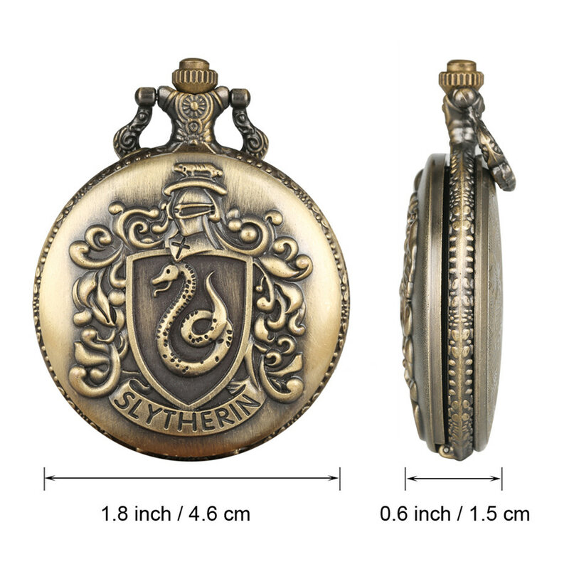Orologio da tasca al quarzo di vendita caldo numeri romani Display orologio da collana retrò in bronzo nuovo arrivo 2019