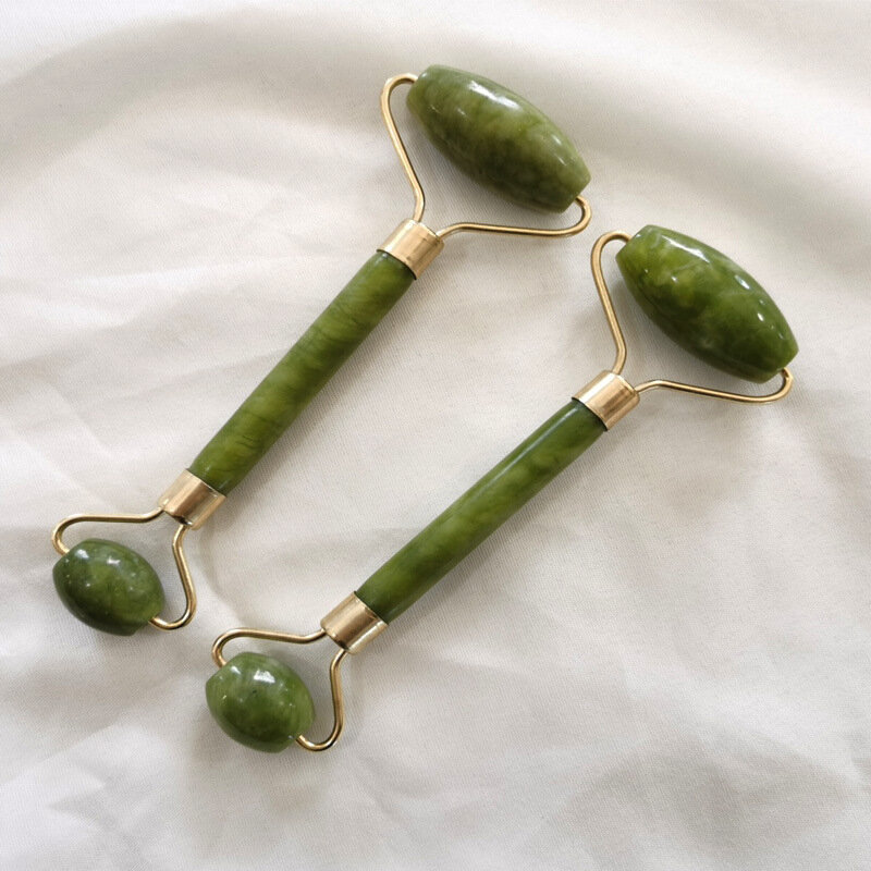 Natural Double Head Jade Facial Massage Roller Face-lifting Hand Body Beauty Care