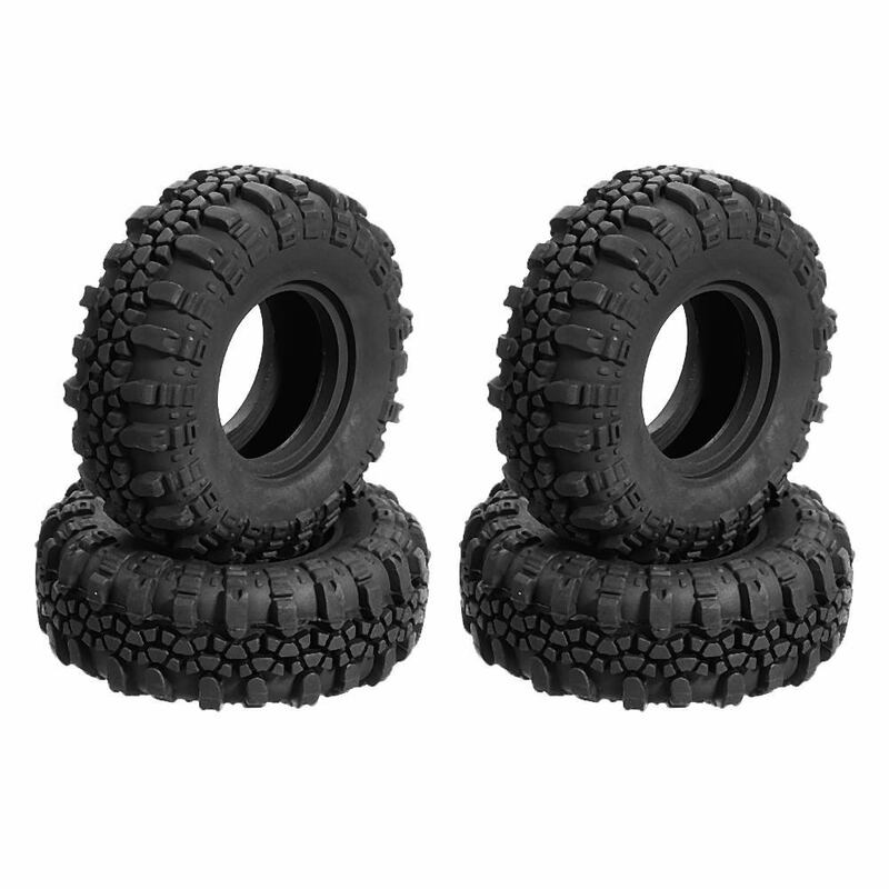 Neumáticos de plástico para coche, 4 Uds., 1/24, 2,4G, modelo, Rock Crawler, 13616