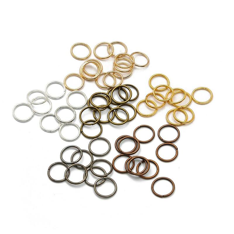500 pz/lotto 4 5 6 8 10 mm anelli di salto anelli divisi connettori per gioielli fai da te trovare fare accessori forniture all'ingrosso
