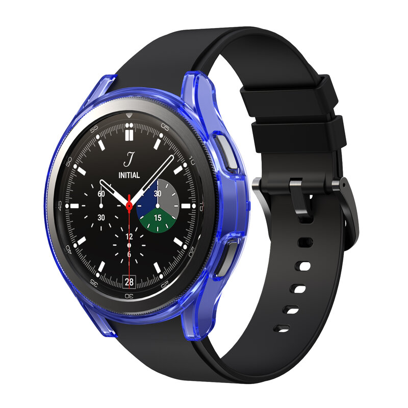 Demi-paquet de housse de montre intelligente en TPU, couleur douce, étui pour Samsung Galaxy Watch 4 Classic 46mm, étui tout-rond, protecteur d'écran