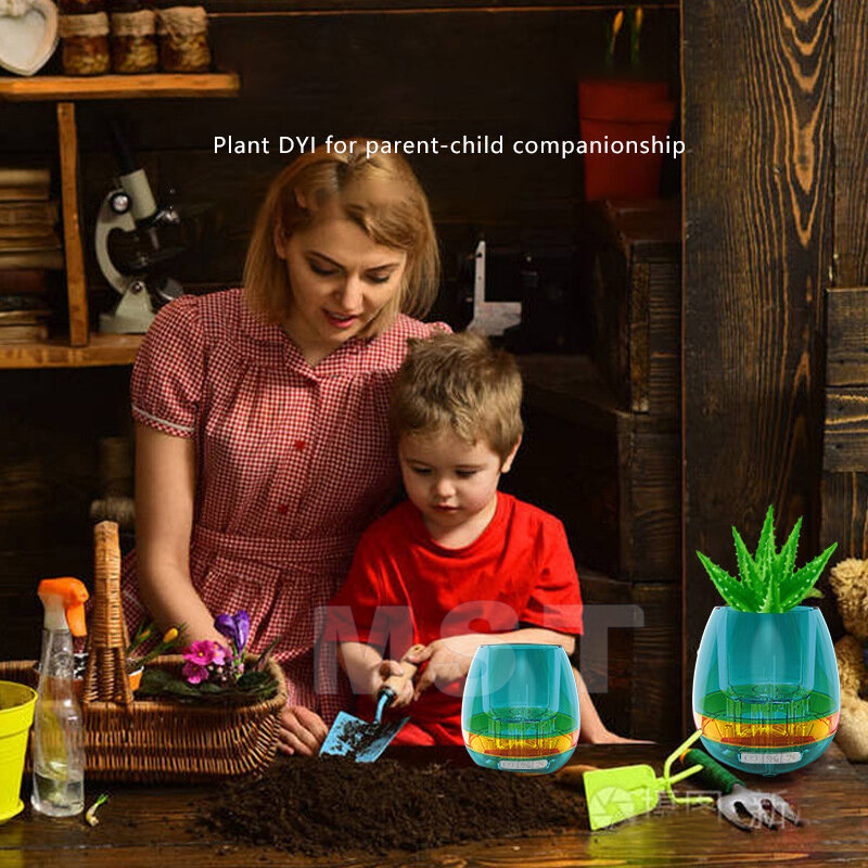 Smart Musik Blumentopf Berühren Pflanzen Control Multi-farbe Wiederaufladbare LED Nachtlicht Desktop Lampe Pädagogisches Spielzeug Für Kinder