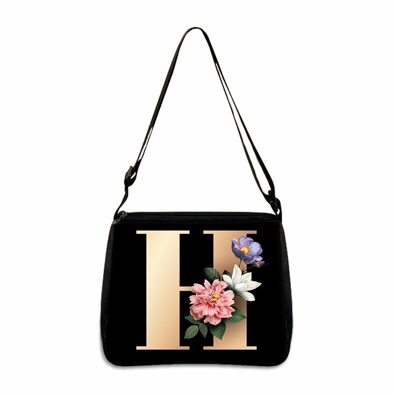 Косметичка с 26 инициалами и цветами, женская сумка с надписью, женская модная сумка для подружки невесты, Женская Портативная сумка для покупок для свадебной вечеринки, подарок