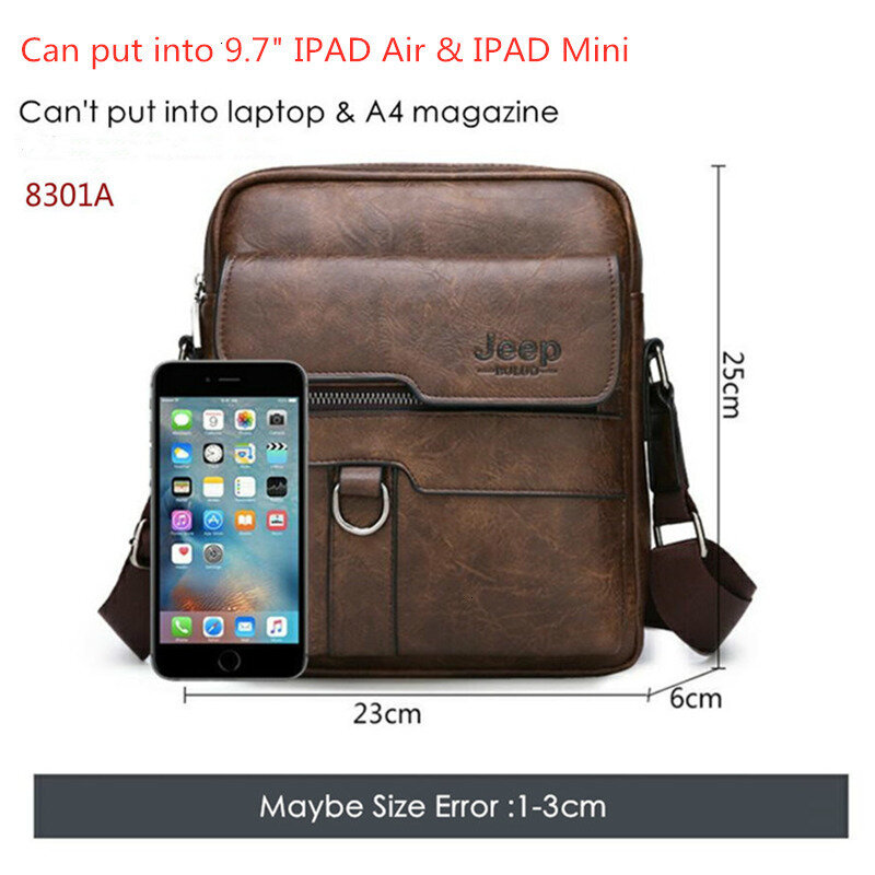 Mannen Messenger Bags Mannen Lederen Schoudertassen Voor Ipad Mini 9.7 "Zak Man Crossbody Zakelijke Handtassen Sacoche Homme handtasche