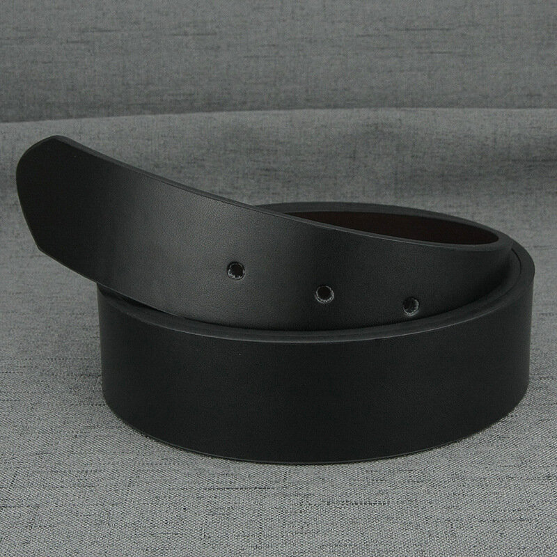 男性用ダブルカラーベルト,新品,3.8cm,カジュアルスタイル,光沢のある,黒またはコーヒー色