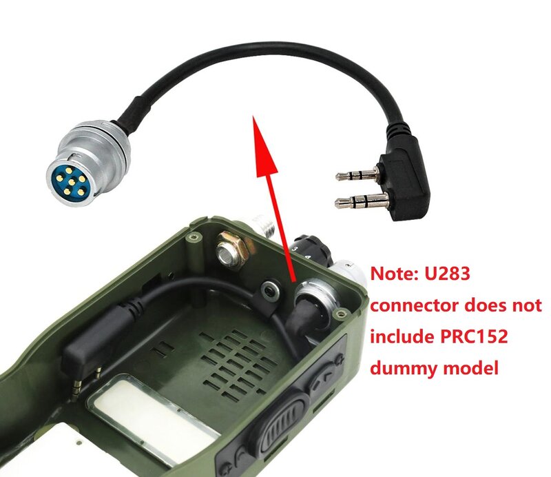Harry Dummy Case-walkie-talkie AN/PRC 152 /PRC 148, enchufe de 6 pines, adaptador de giro a Kenwood, conector U-283/U, bricolaje