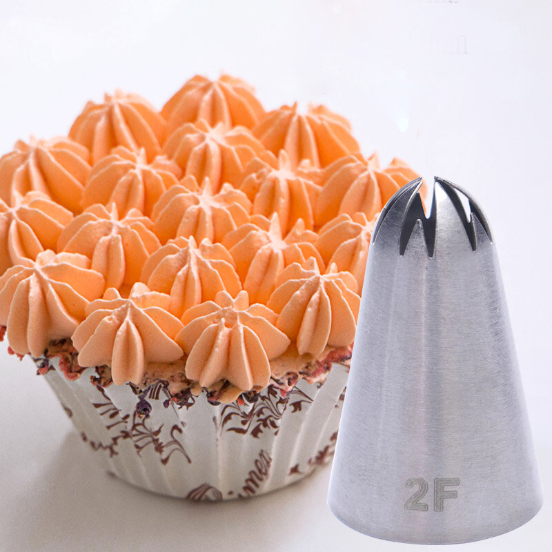 5Pcs Grote Metalen Cake Decoratie Tips Set Pastry Gereedschap Rvs Piping Icing Nozzle Cupcake Hoofd Dessert Decorateurs