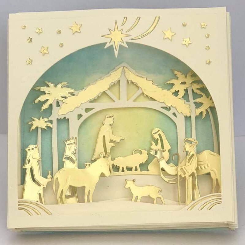 Kerstmis Kerststal Metalen Stansmessen Voor Scrapbooking Nieuwe 2019 Craft Gestanst Kaart Maken Embossing Stencil Fotoalbum