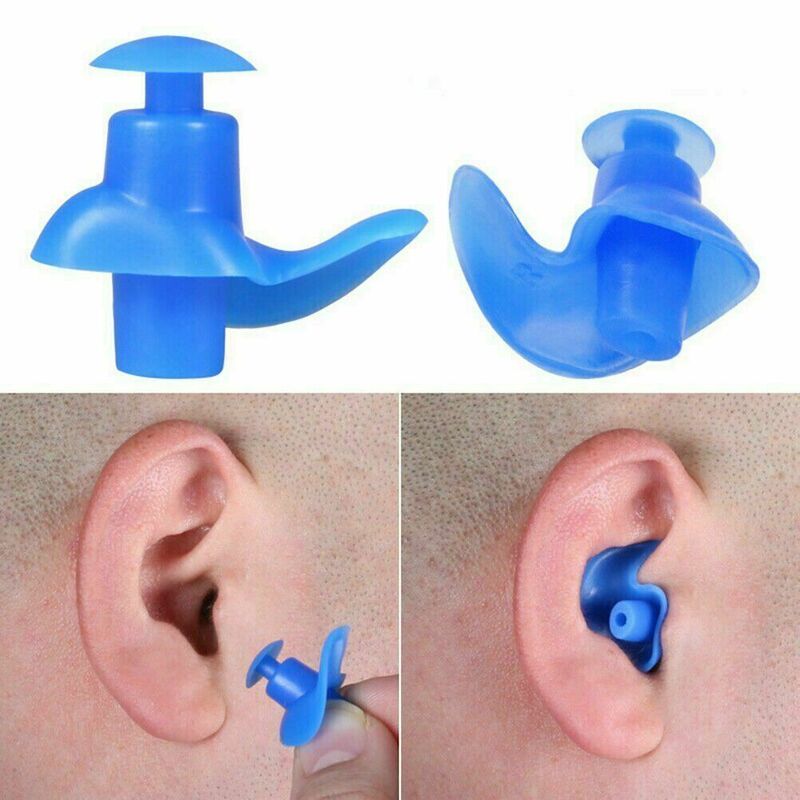 Silicone macio espiral Ear Plug com caixa, Anti Noise, tampões de natação à prova d'água, dormir ronco, acessórios de mergulho, 1 par