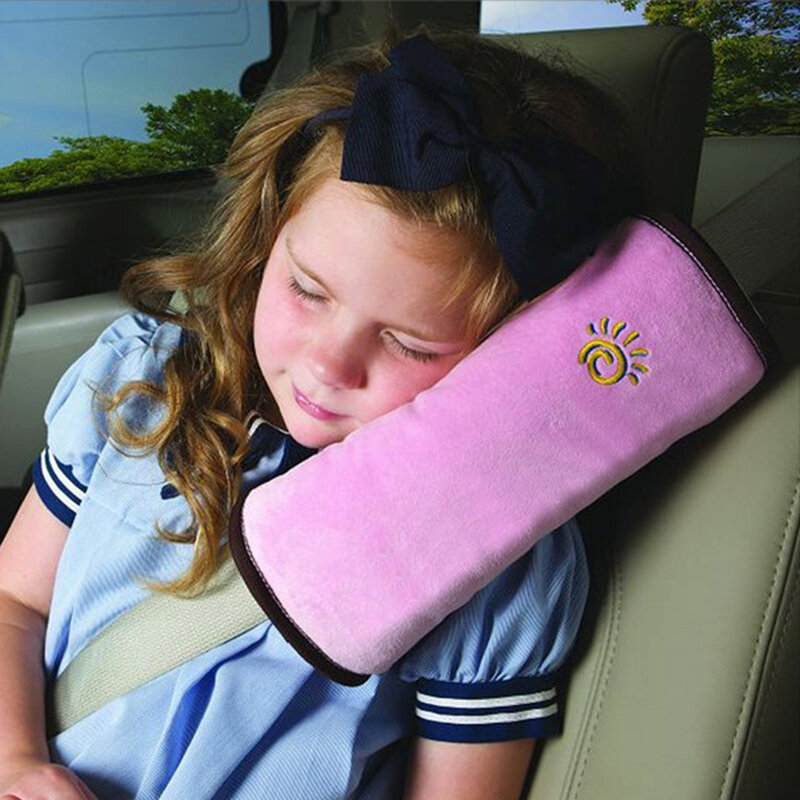 Correa de seguridad para bebé y niño, cinturón de coche, almohada, almohadilla de hombro, fundas de protección, cojín