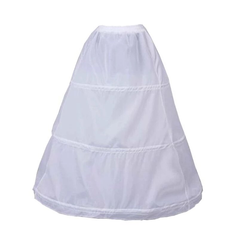 Entrancing 3 Hoops Elastic Waist Yarnless Pettiskirt Bridal Wedding Dress Skirt Lining Women Party Prom Costume Petticoat
