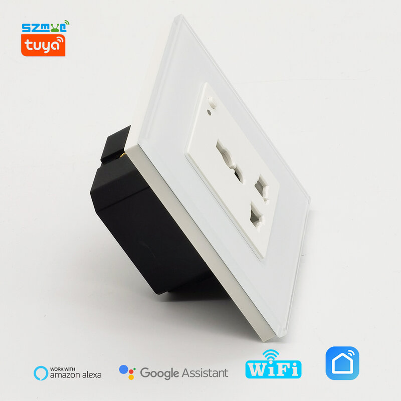 SZMYQ Tuya สมาร์ทซ็อกเก็ต Smartlife Wifi เชื่อมต่อไฟฟ้าจับเวลา Wall Outlet ทำงานร่วมกับ Alexa Google Assistant Power ซ็อกเก็ต