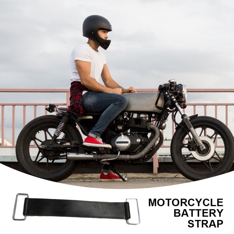 Baterai Sepeda Motor Hitam Tali Karet Gelang Tahan Lama Holder Tetap untuk GY6 50cc 125 Timbul Bagian Skuter Moped Buggy