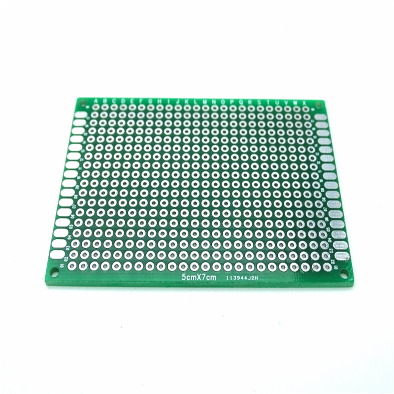 Carte d'expérimentation universelle double face, circuit imprimé en fibre de verre de haute qualité, épaisseur 5x7cm, 1.6 huile verte