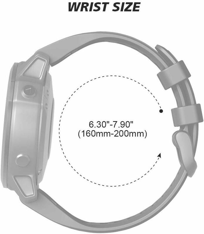 20mm pasek zegarka dla Fenix 6S Pro pasek miękka silikonowa bransoletka z szybkie dopasowanie pasek na rękę dla Fenix 5S Plus zegarek