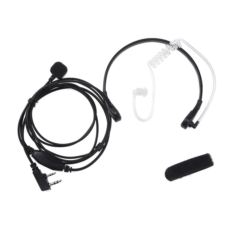 Micrófono de garganta PTT para walkie-talkie, auriculares de tubo de aire para Baofeng, Radio CB, UV-5R, UV, B5, GT-3TP, UV-5X