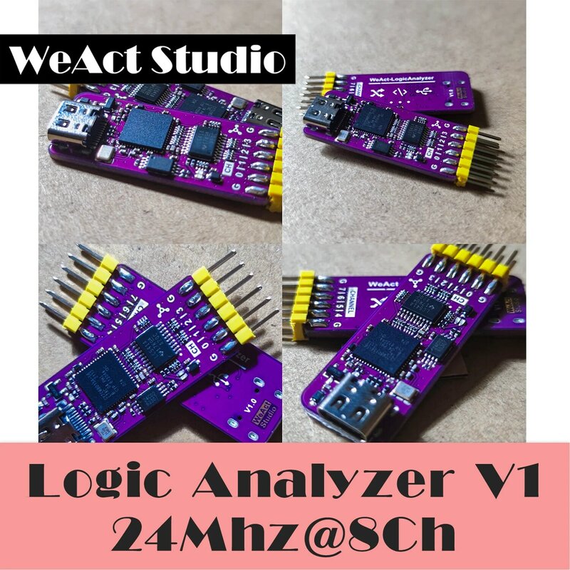 WeAct analizator stanów logicznych USB DLA Mini 24Mhz 8ch kanały sprzętowe narzędzie do debugowania 5V MCU ARM FPGA Debugger