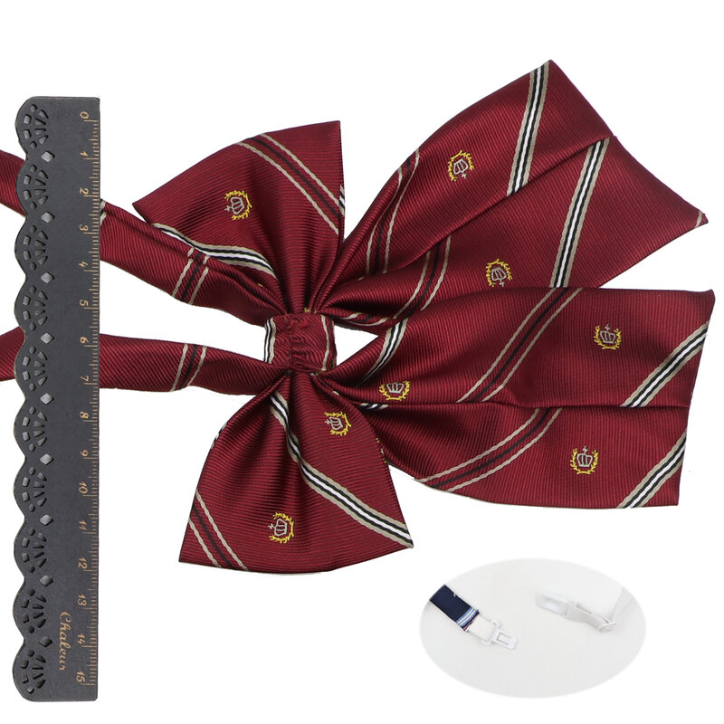 Gravata boroleta listrada clássica, acessório de roupa casual em poliéster para homens e mulheres, festa de casamento