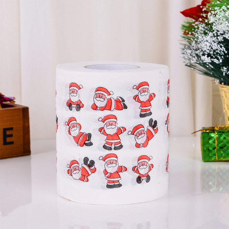 Christmas Pattern Series Roll Paper, impressões bonitos, papel higiênico, decorações para casa, novo