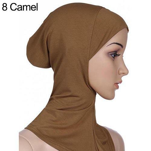 Wanita Kasual Jilbab Lembut Muslim Penutup Penuh Inner Jilbab Cap Islam Underscarf Leher Kepala Bonnet Topi 2020