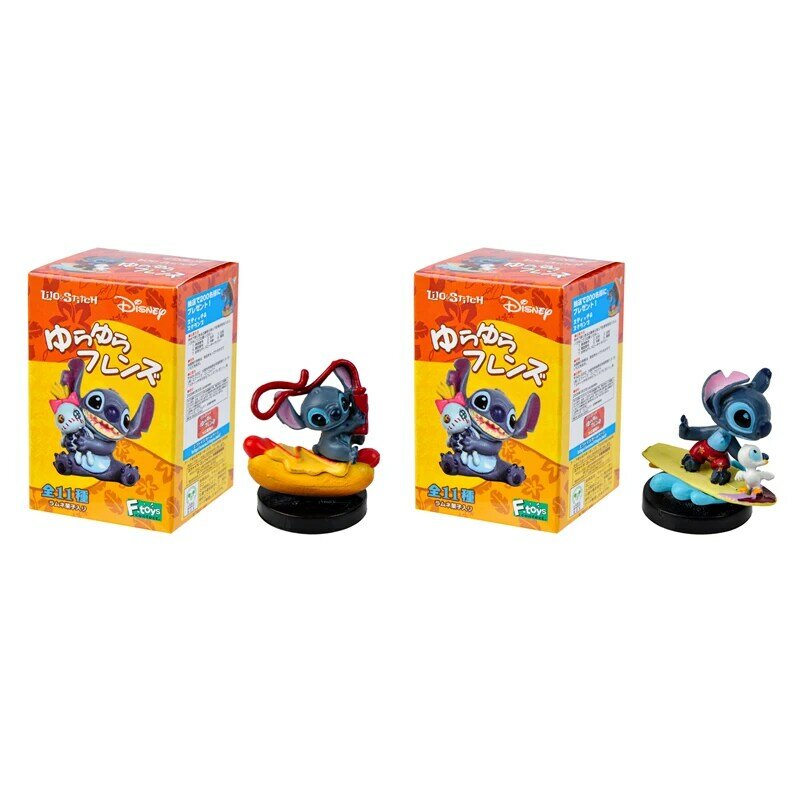 11 Style Disney Mini Version figurine tromba Stitch Blind Box Anime Figure Lilo & Stitch Doll modello giocattoli per regali per bambini