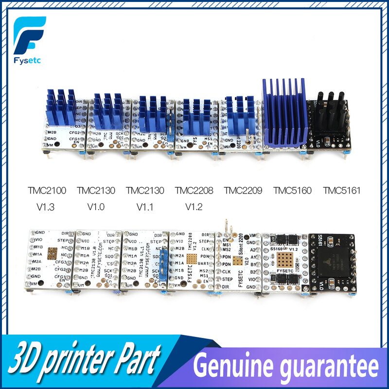 5Pcs TMC2100 V1.3 TMC2130 TMC2208 TMC2209 V3.1 TMC5160 TMC5161 Stappenmotor Stepstick Mute Driver Stille 3D Printer Onderdelen