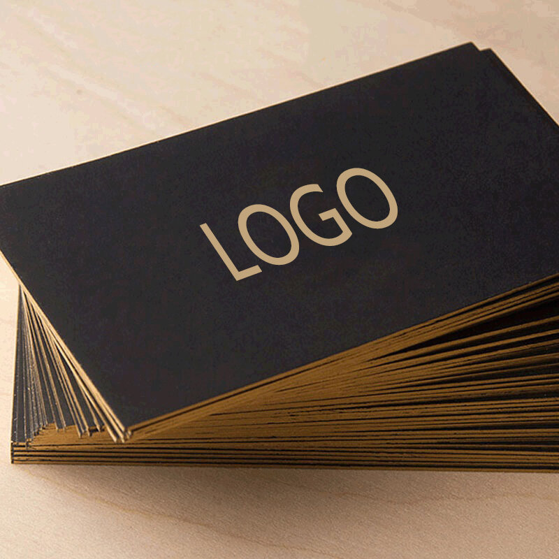100PCS Business Card Customized High-end Hot Stamping Double-sided Printing Business Card 500G Paper 90*54MM