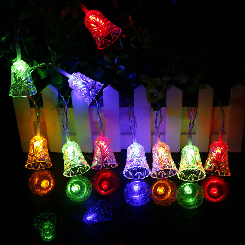 Led Weihnachten Lichter Mini Glocken Girlande 1,5 m 3m 6m Fee Lichterketten Batterie Betrieben Weihnachten Party Baum dekoration Für Home