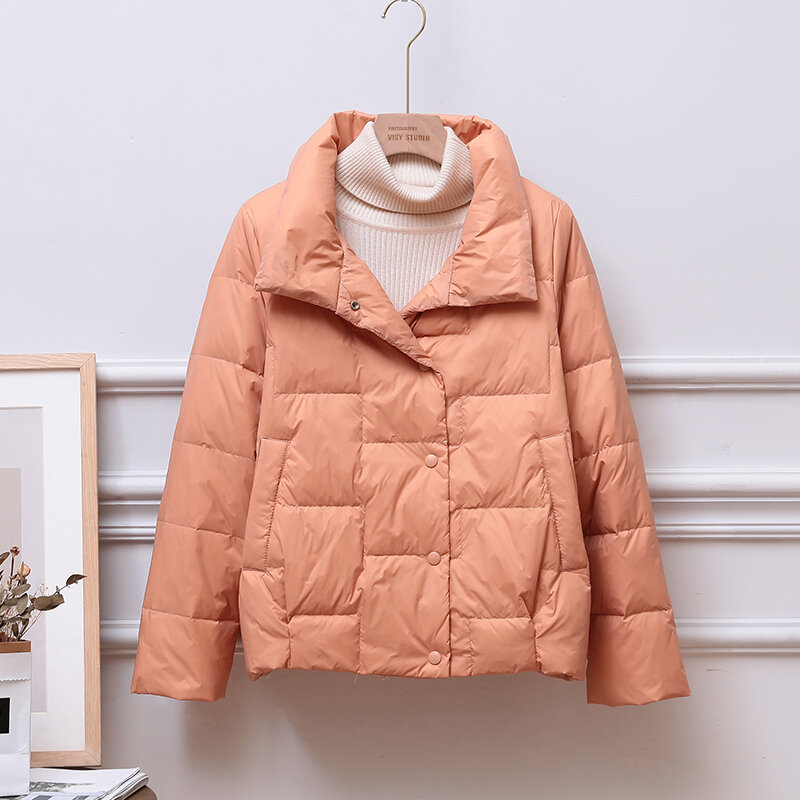 Spring And Autumn Down Jacket Women's Jackets Stand-Up Collar Coat for Women Light Outerwear Female Korean Down Coat Tops
