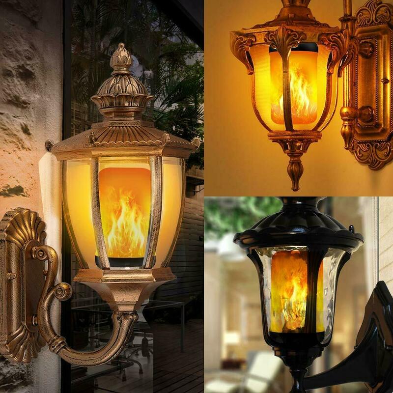 Lampe torche à effet de flamme, 6W, E27, E26, B22, 99 LED, ampoule en émulation scintillante, 4 modèles, AC 85-265V