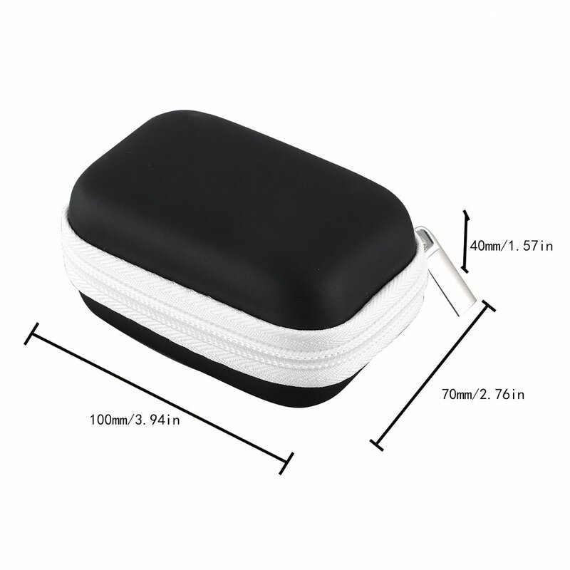 Eva Neutral Oximeter Storage Bag Protection Box Kit Bag Oximeter Cover Kit Bag Hard Zipper Holder Suitable for Finger Oximeter