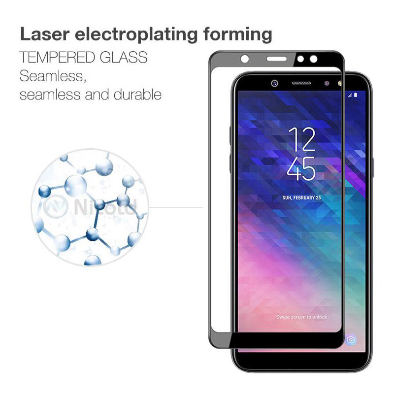 Full Lem Tempered Glass untuk Samsung Galaxy A10s A20s A6s A8s A31 A41 A51 Pelindung Layar untuk Galaxy A6 A7 a8 A9 J4 J6 J8 2018