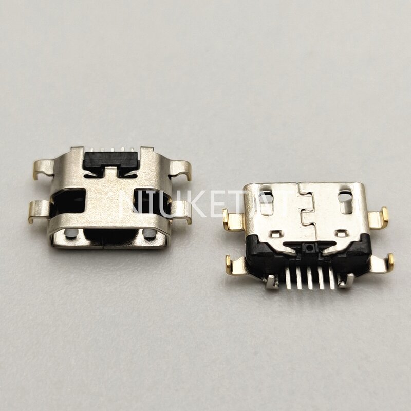 Prise Jack Micro USB, 50 pièces, connecteur de Dock, plaque lourde 1.2mm pour Samsung A10 A10s Motorola e5 play Moto E6