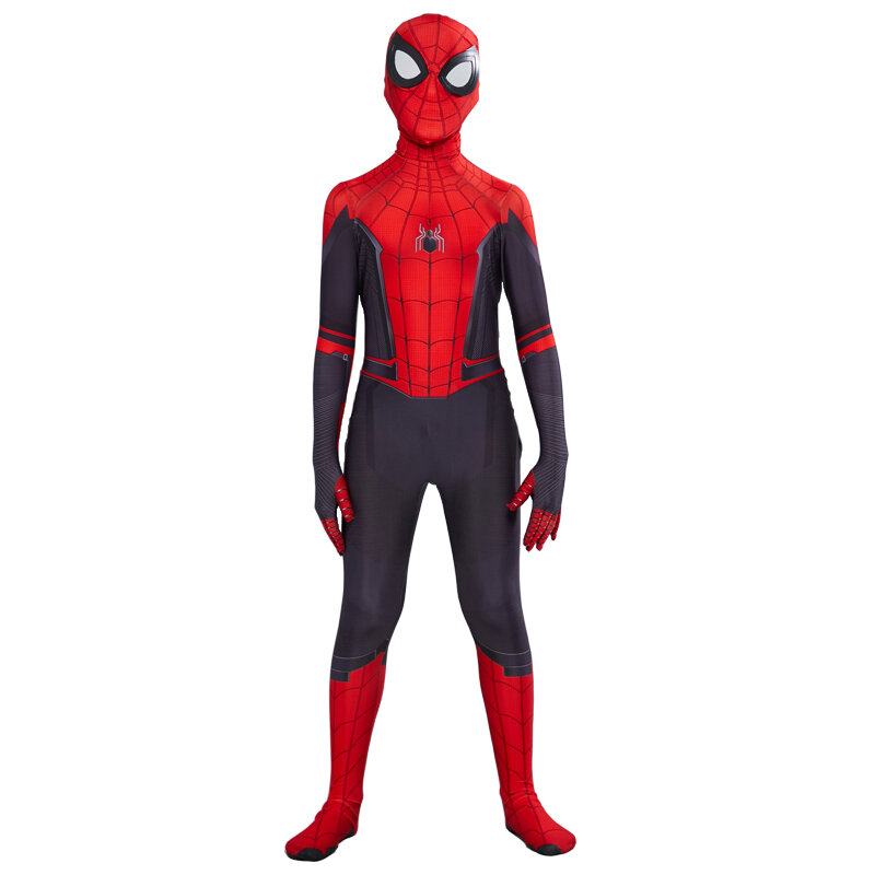 Cosplay Spider Iron Spider-boy, incroyable Costume d'halloween Peter Parker Zentai, body de super-héros pour enfants et adultes C39A66