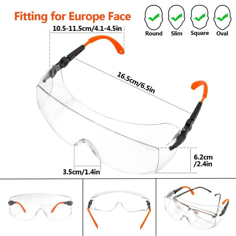 SAFEYEAR Kacamata Safety Splash Tahan Tahan Air Kacamata Mata Perlindungan Kacamata Kacamata Perawatan Gigi Outdoor Olahraga Baru