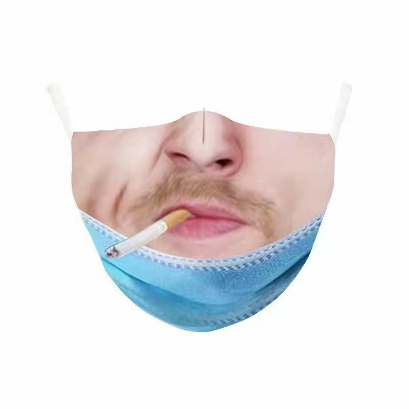1Pc หน้ากากจำลองรูปแบบ Funny Expression Parodies Creative ชาย3D บุคลิกภาพหน้ากากป้องกัน Disposable Mask