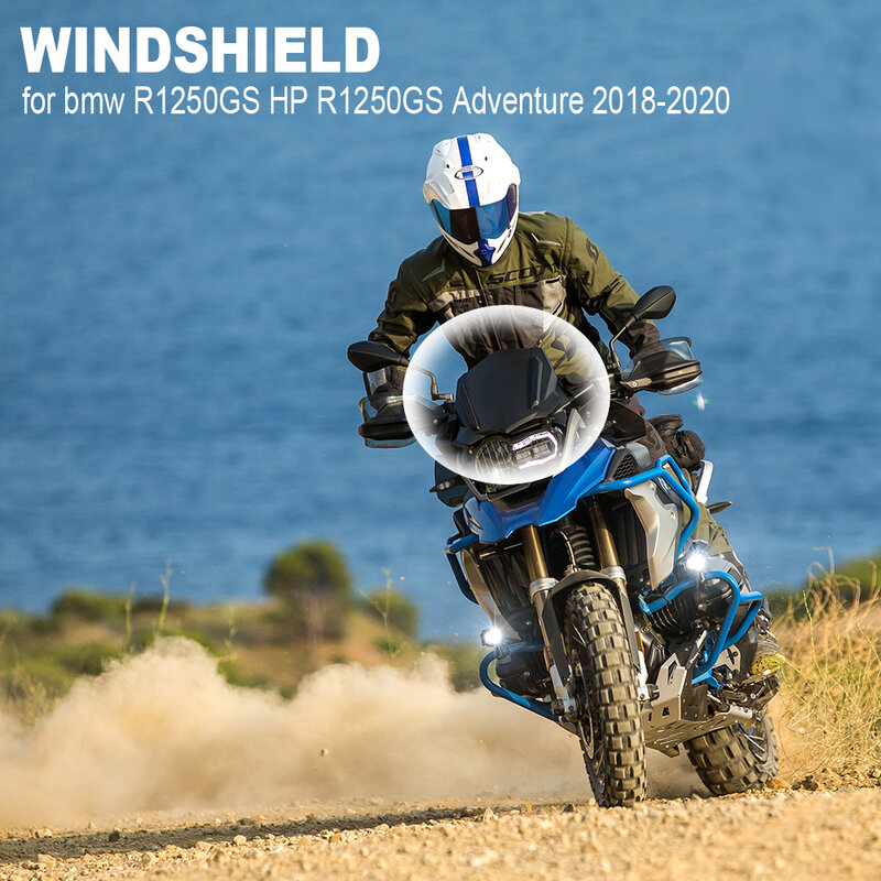 Para bmw r1250gs hp r1250gs aventura r1200gs hp motocicleta frente windshield windscreen deflector de vento fluxo de ar 2018 2019 2020
