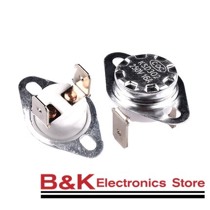 Kostenloser versand ksd302 16a 250v 40-120 grad keramik ksd301 normal schließen/opente perature schalter thermostat 85c 95c 110c 130c