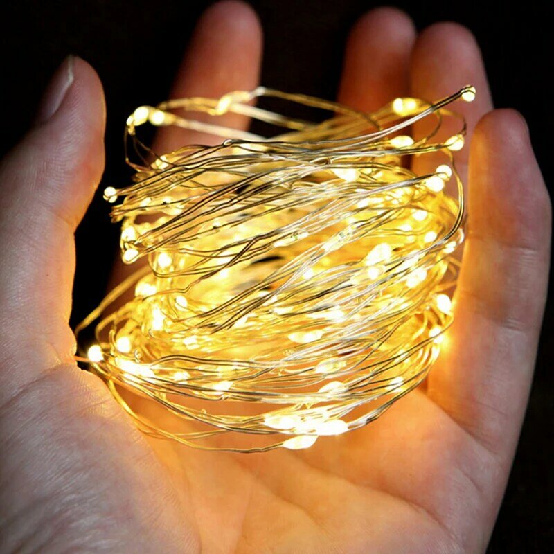 1pcs 2M 20Led 3M 30Led Mini Led Copper Wire String Fairy LED Lights For Christmas Wedding Party Decoration USB Powerd