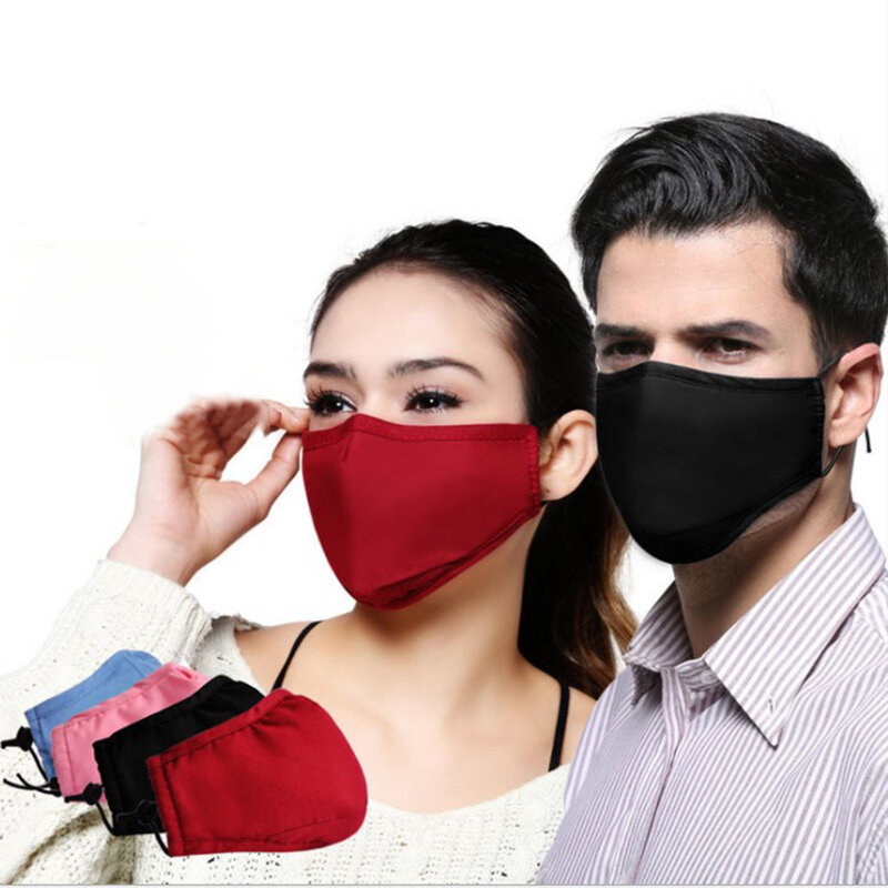 القطن PM2.5 الأسود الفم قناع قناع مضاد للأتربة فلتر الكربون المنشط يندبروف الفم دثر البكتيريا برهان انفلونزا أقنعة الوجه الرعاية