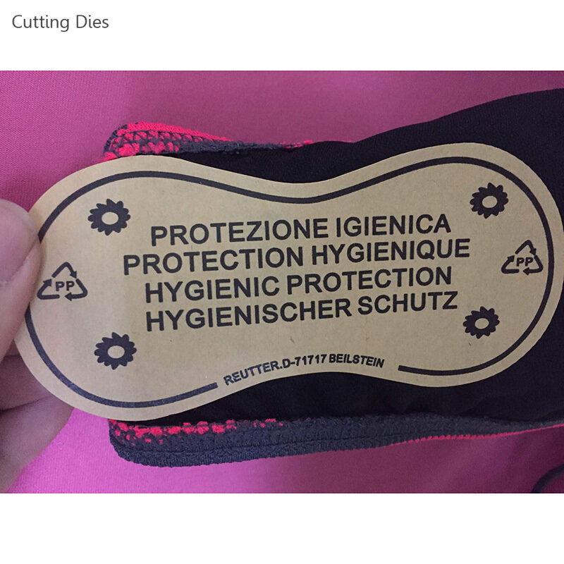 50 pz/lotto di Protezione Igiene Etichetta del Nastro Adesivo Trasparente Costumi Da Bagno Biancheria Intima Adesivo Bikini Provare Su Etichette Adesive di carta Artigianato